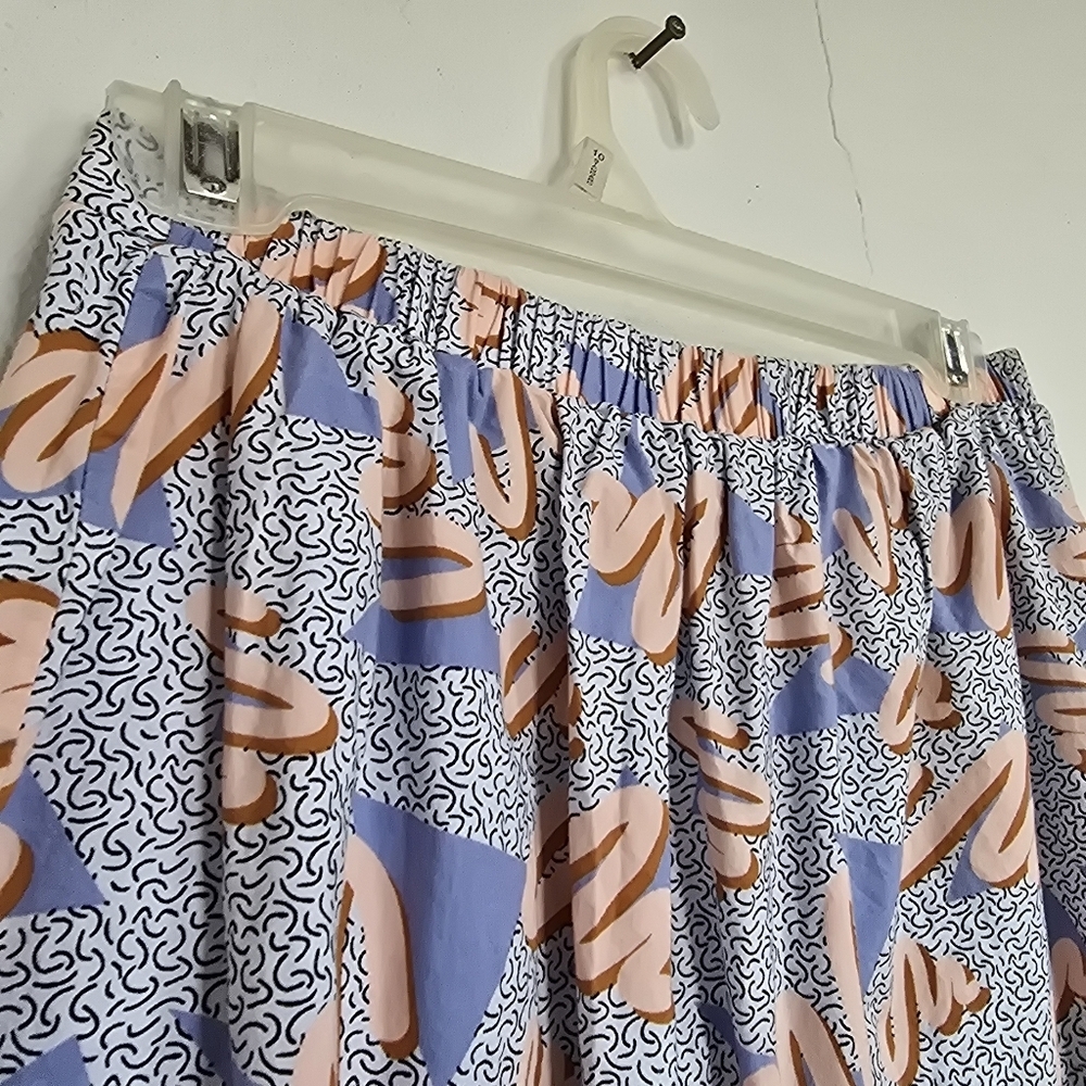 Retro 80s 90s Multi Memphis Style Ruffle Skirt Size Small Compañía Fantástica - Picture 10 of 11